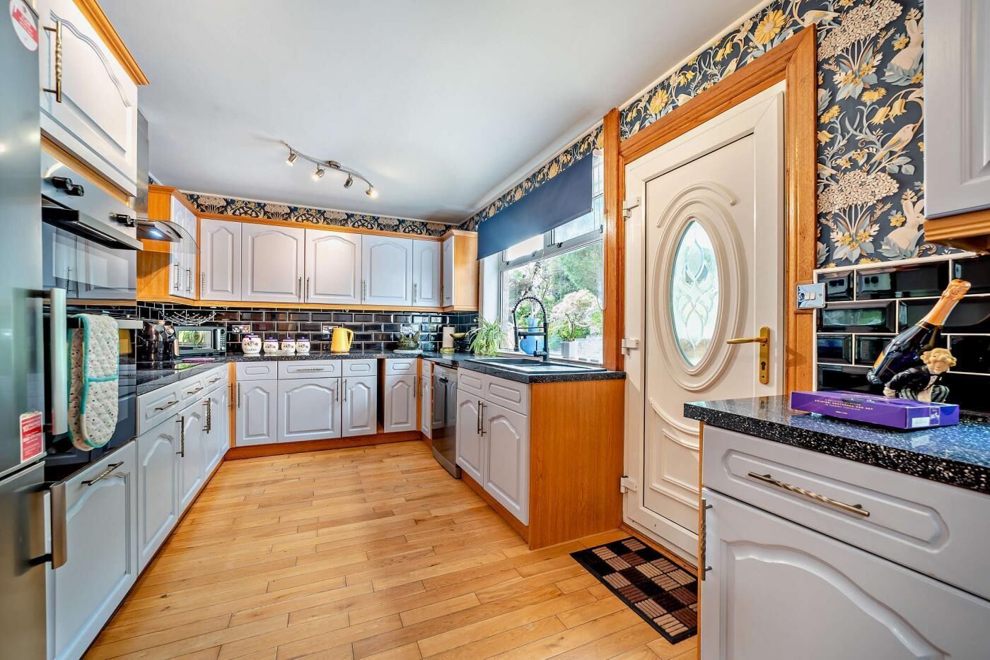 Microwave, oven, dishwasher, highchair