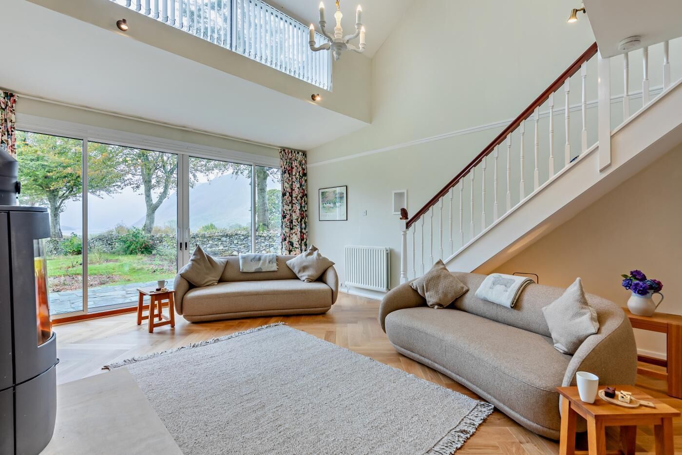 Televisión, chimenea