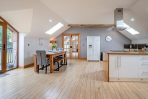 Microwave, oven, dishwasher, highchair