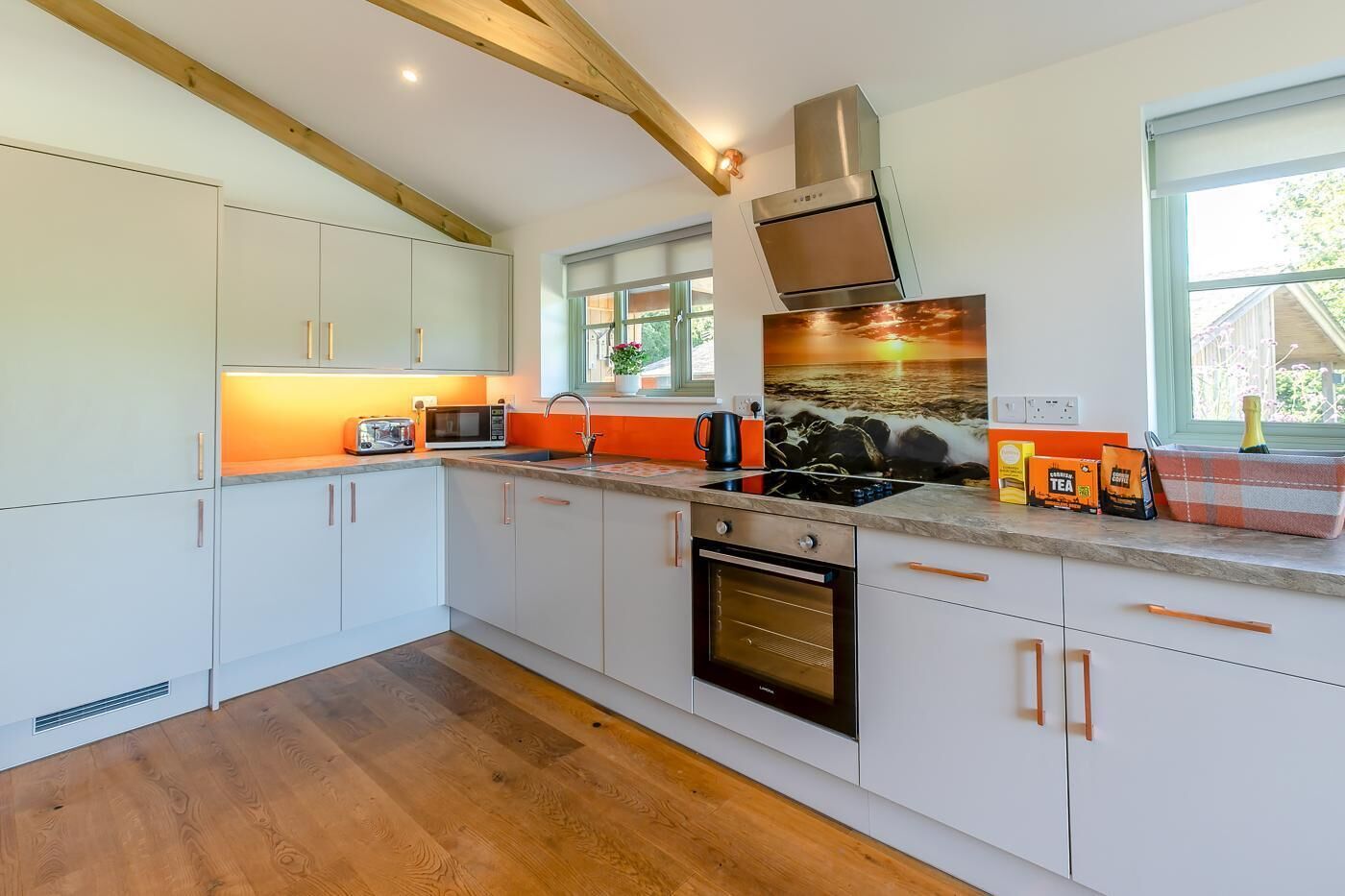 Microwave, oven, dishwasher, high chair