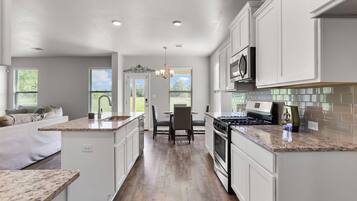 Microwave, oven, stovetop, dishwasher