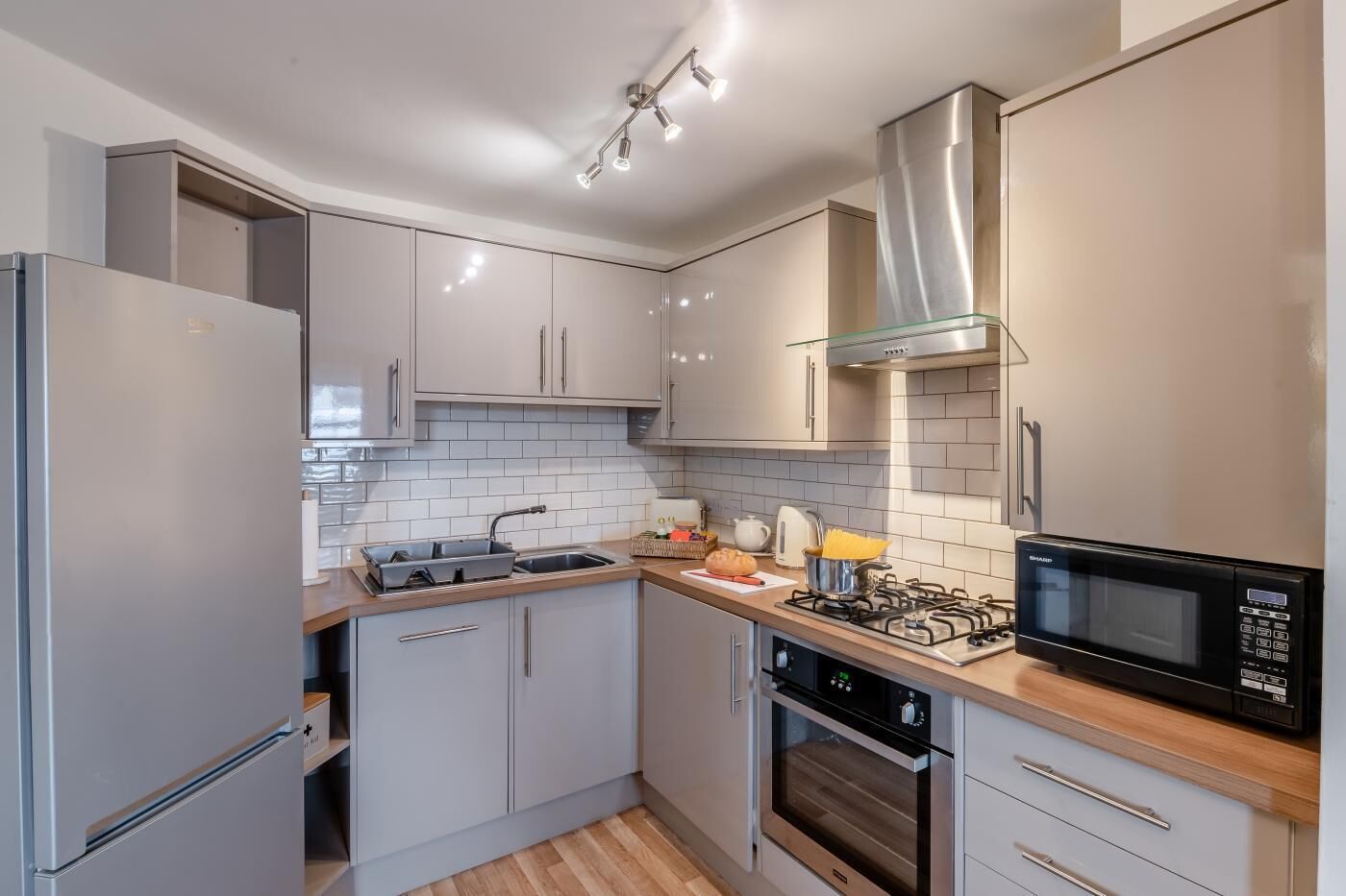 Microwave, oven, dishwasher, highchair