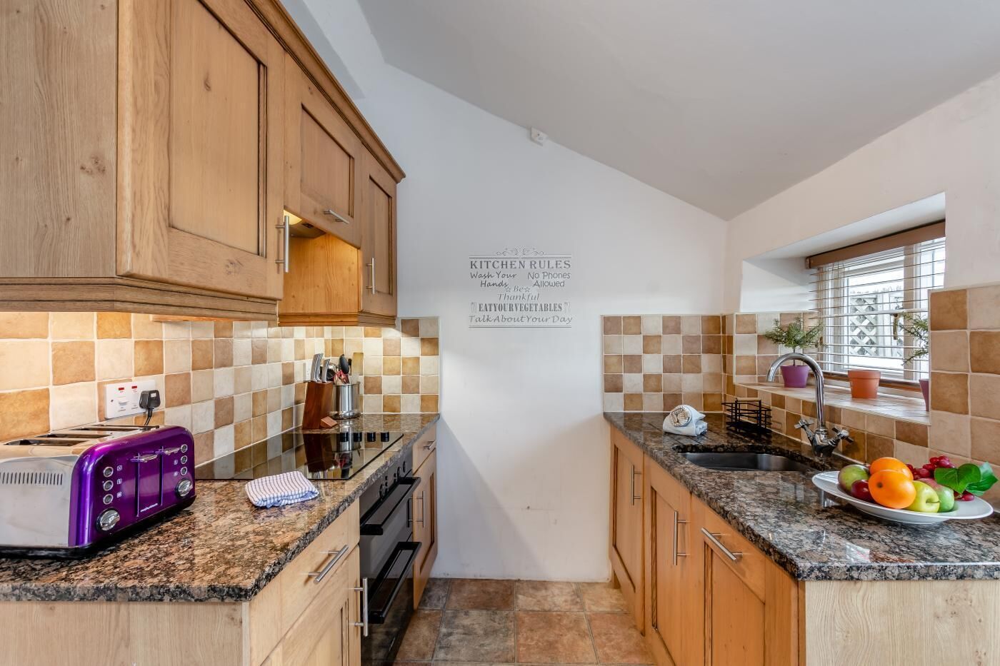 Microwave, oven, dishwasher, high chair