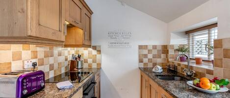 Microwave, oven, dishwasher, high chair