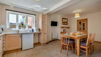 Microwave, oven, dishwasher, high chair