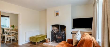 Télévision, cheminée