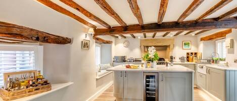 Microwave, oven, dishwasher, high chair