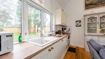 Microwave, oven, dishwasher, cookware/dishes/utensils
