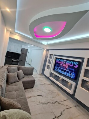 Apartment, 1 Bedroom, Smoking, Balcony | Living room - Luxury Apartment in Attiki, (Athens)