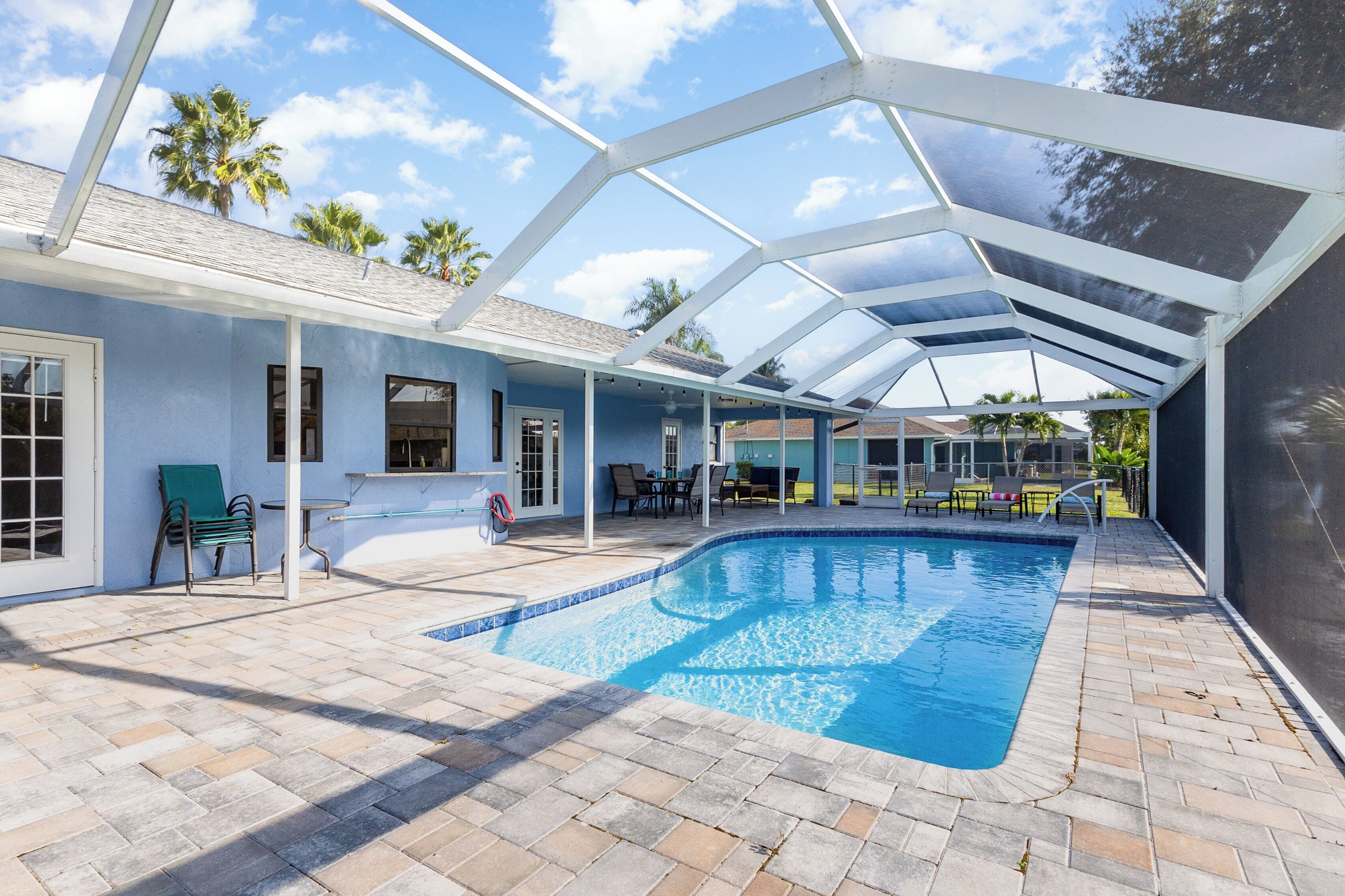 A heated pool
