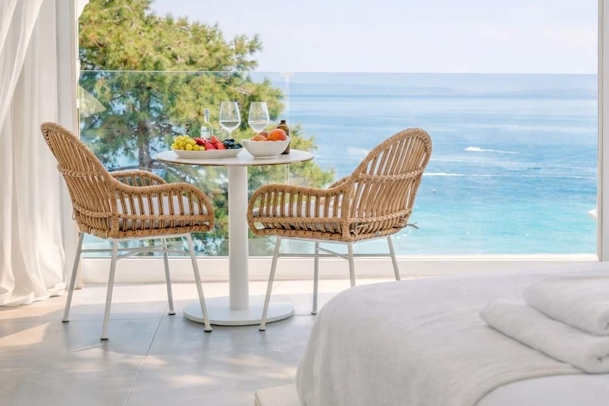 Premium bedding, down duvets, Select Comfort beds, minibar