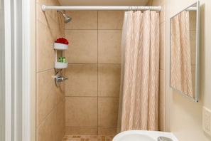 Serviettes fournies, savon, papier toilette