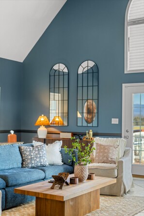 Smart TV, fireplace, video games, books