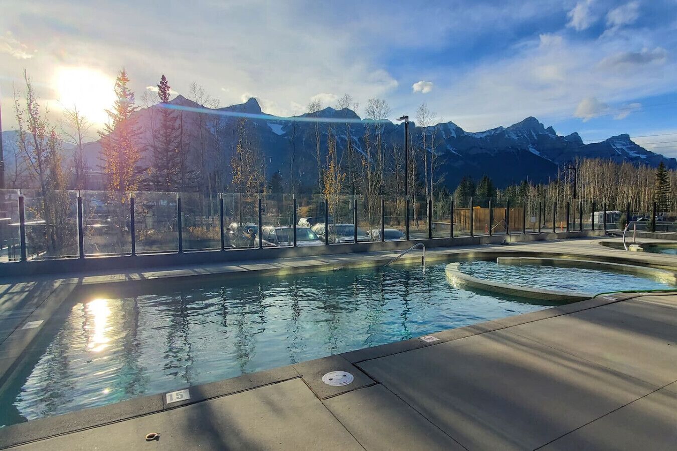 Outdoor pool, a heated pool