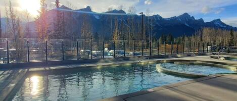 Outdoor pool, a heated pool
