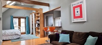 Carriage house W/AC + Fireplace in adorable Allentown/Buffalo