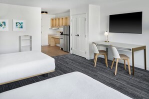 Studio Suite, 2 Queen Beds | Premium bedding, in-room safe, desk, laptop workspace - Towneplace Suites By Marriott Romeoville (Romeoville)