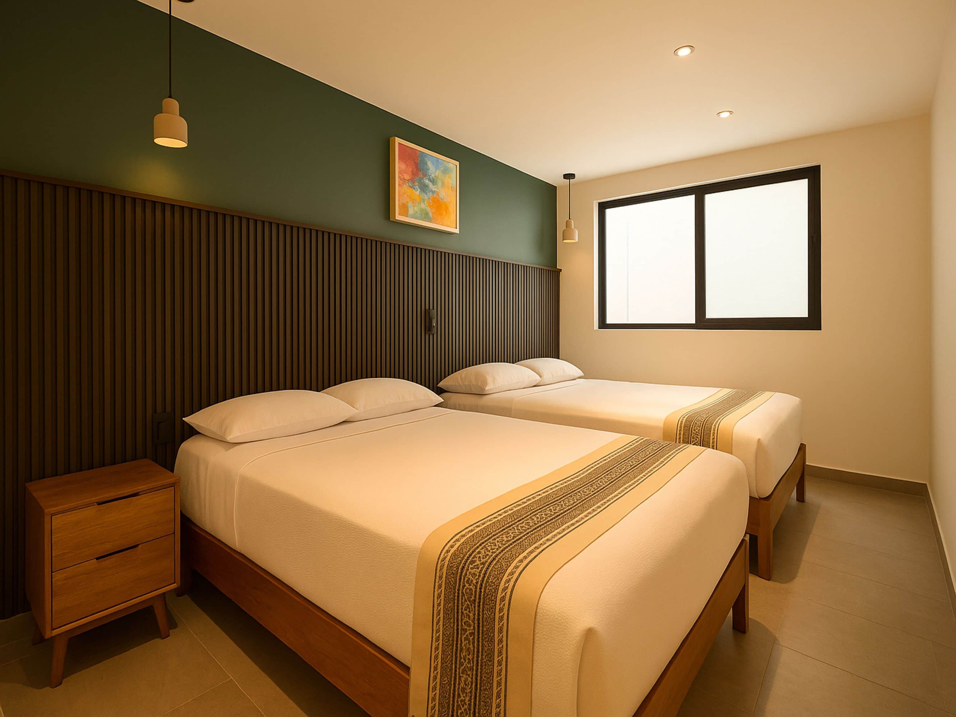 Standard Two Beds | Free WiFi, bed sheets