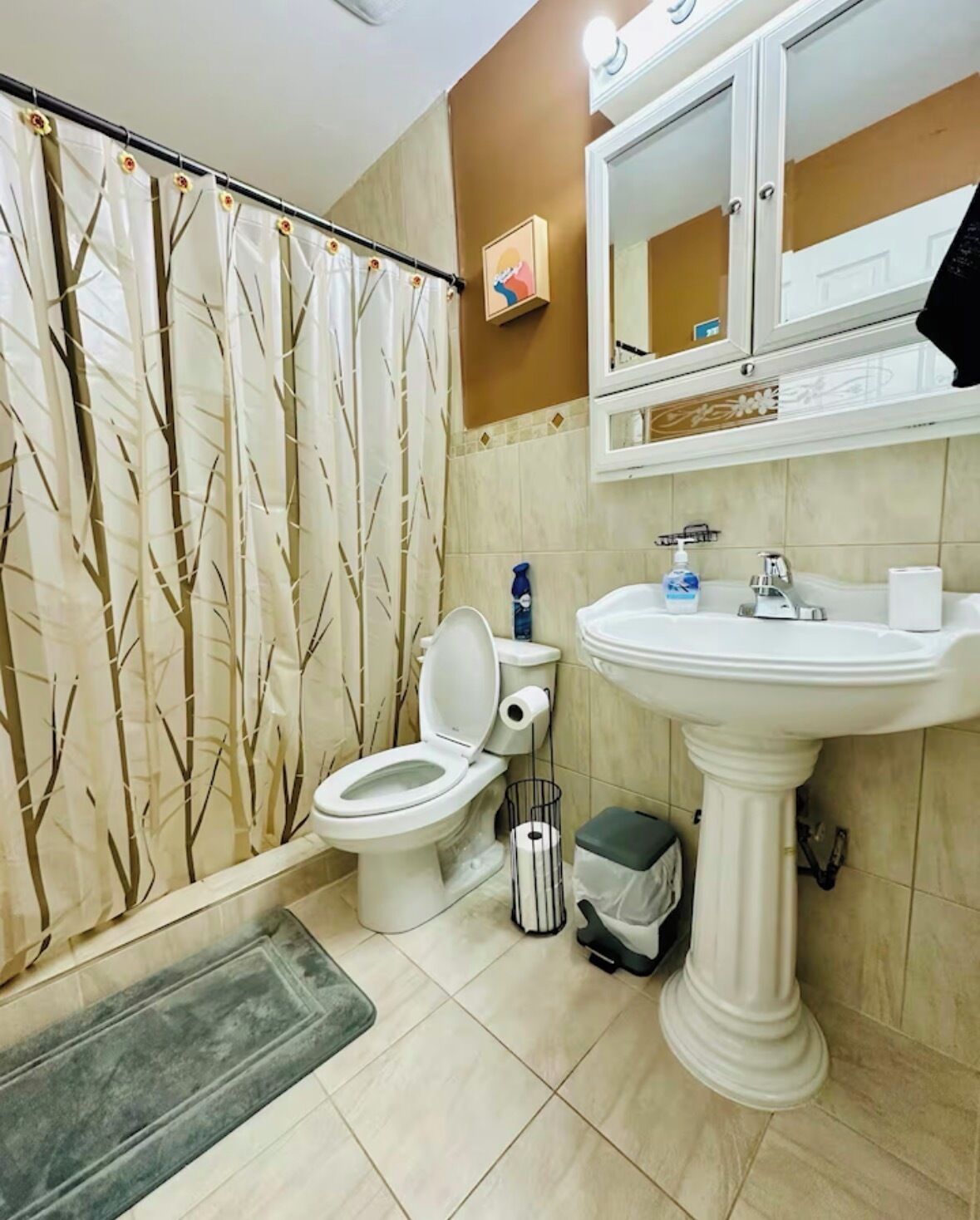 淋浴设施、吹风机、毛巾、肥皂