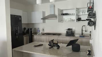 Apartamento Deluxe, balcón | Cocina privada