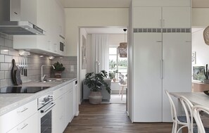 Refrigerador, microondas, horno y lavavajillas 