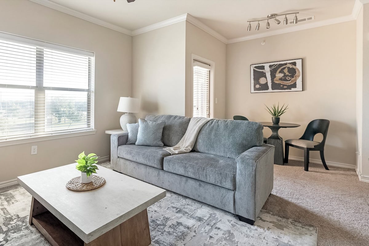 Apartment (1 Bedroom) | Living area | 50-inch TV with digital channels