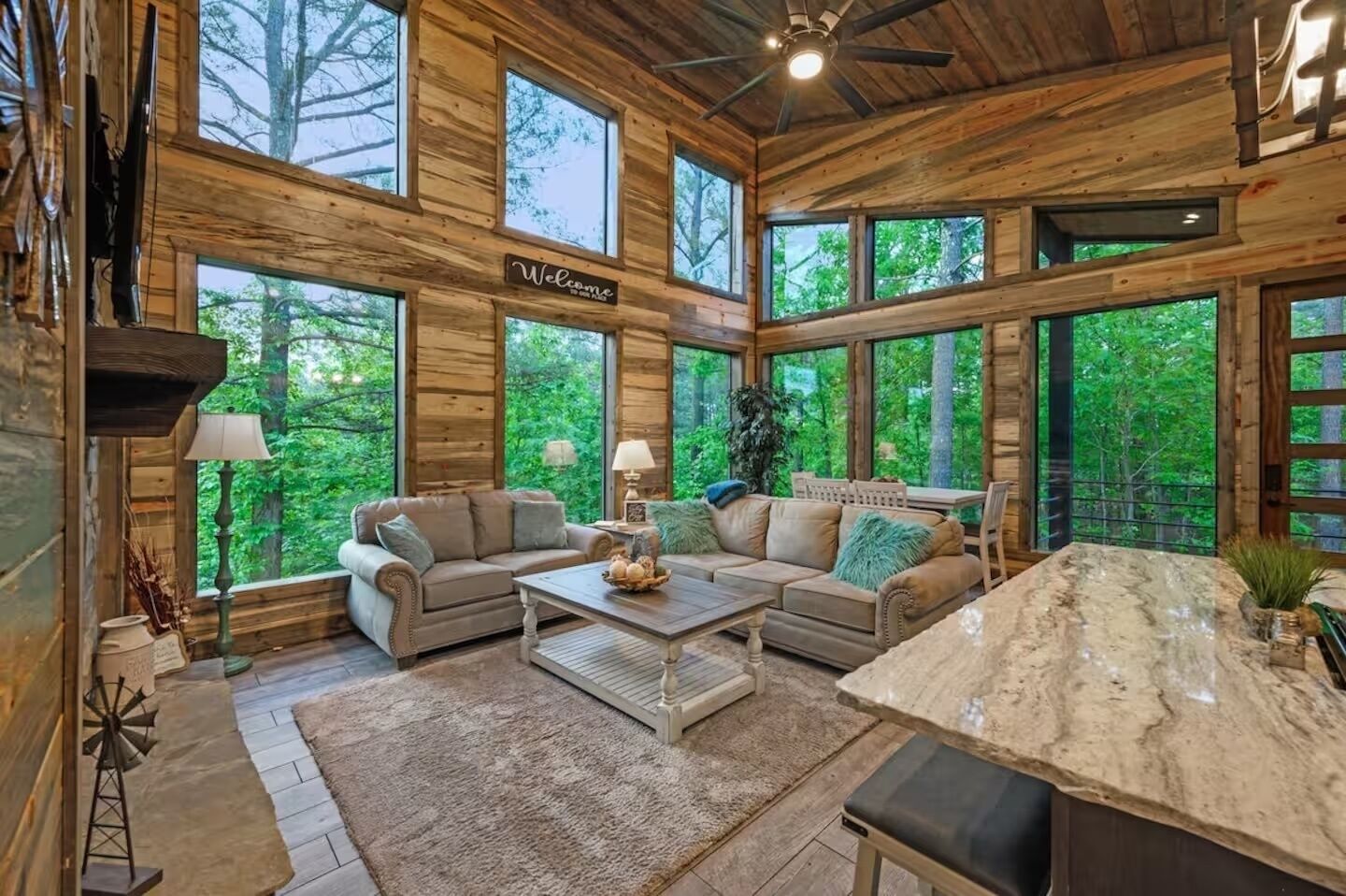 Smart TV, fireplace