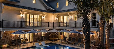 A heated pool