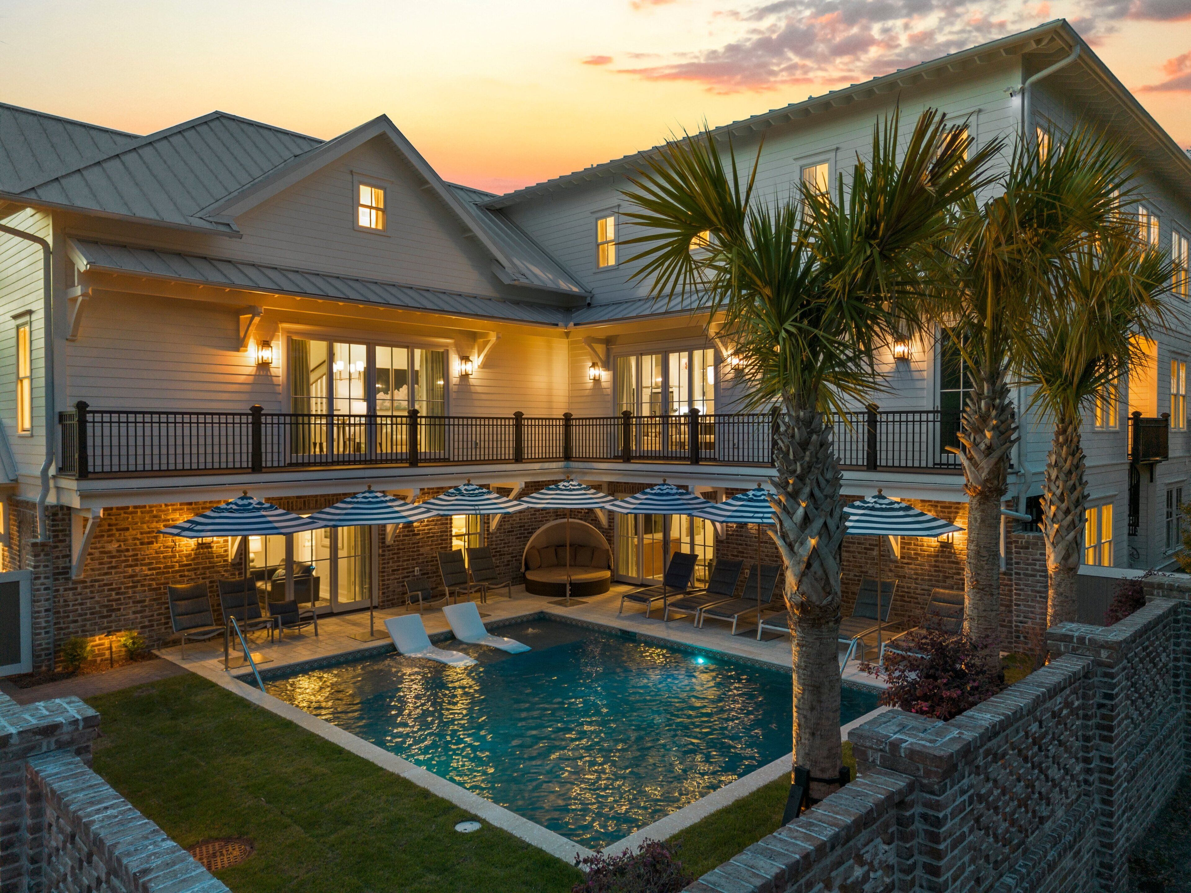 A heated pool