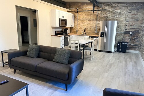 Modern Loft with Exposed Brick Near Trails & Hocking Hills