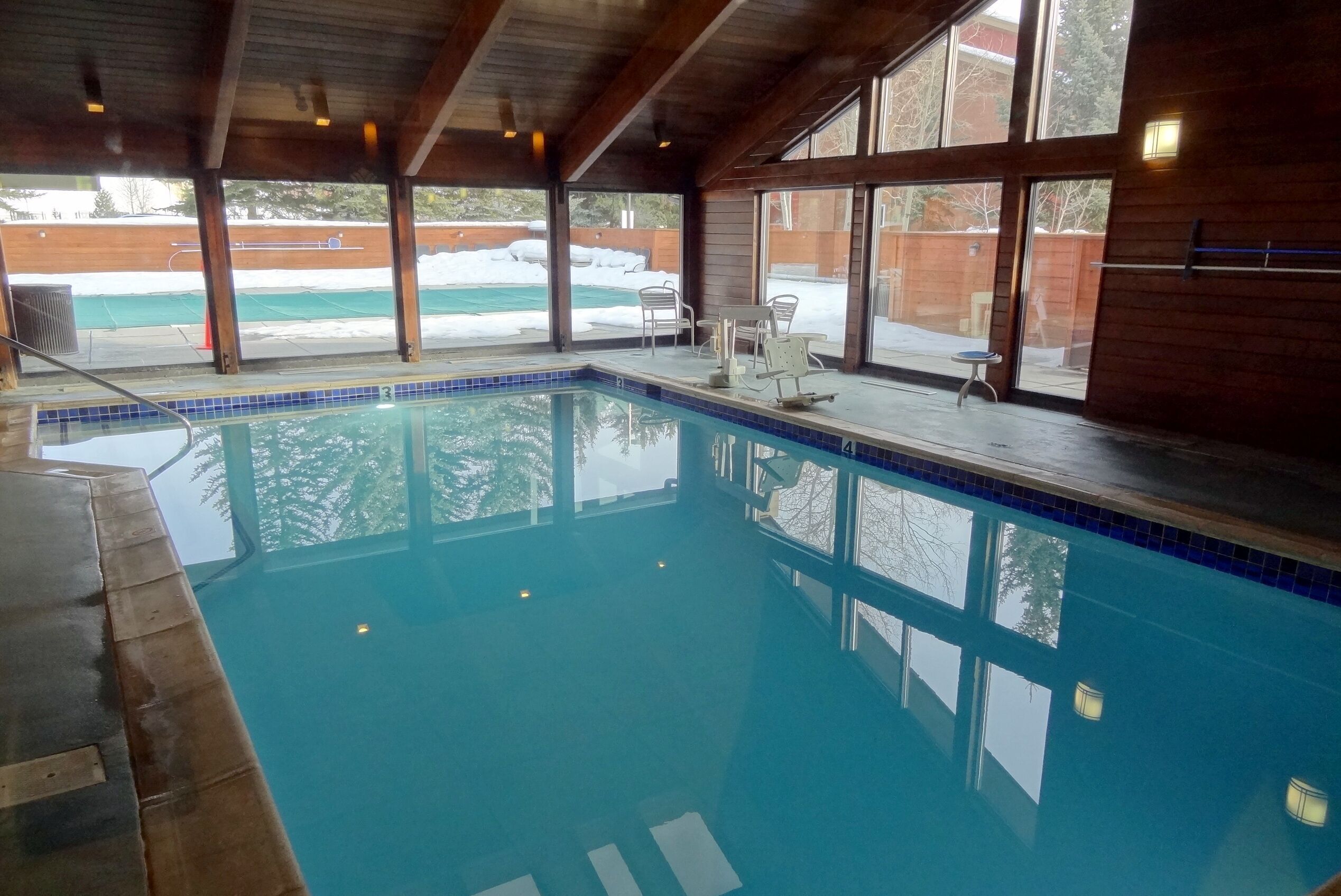Indoor pool, a heated pool