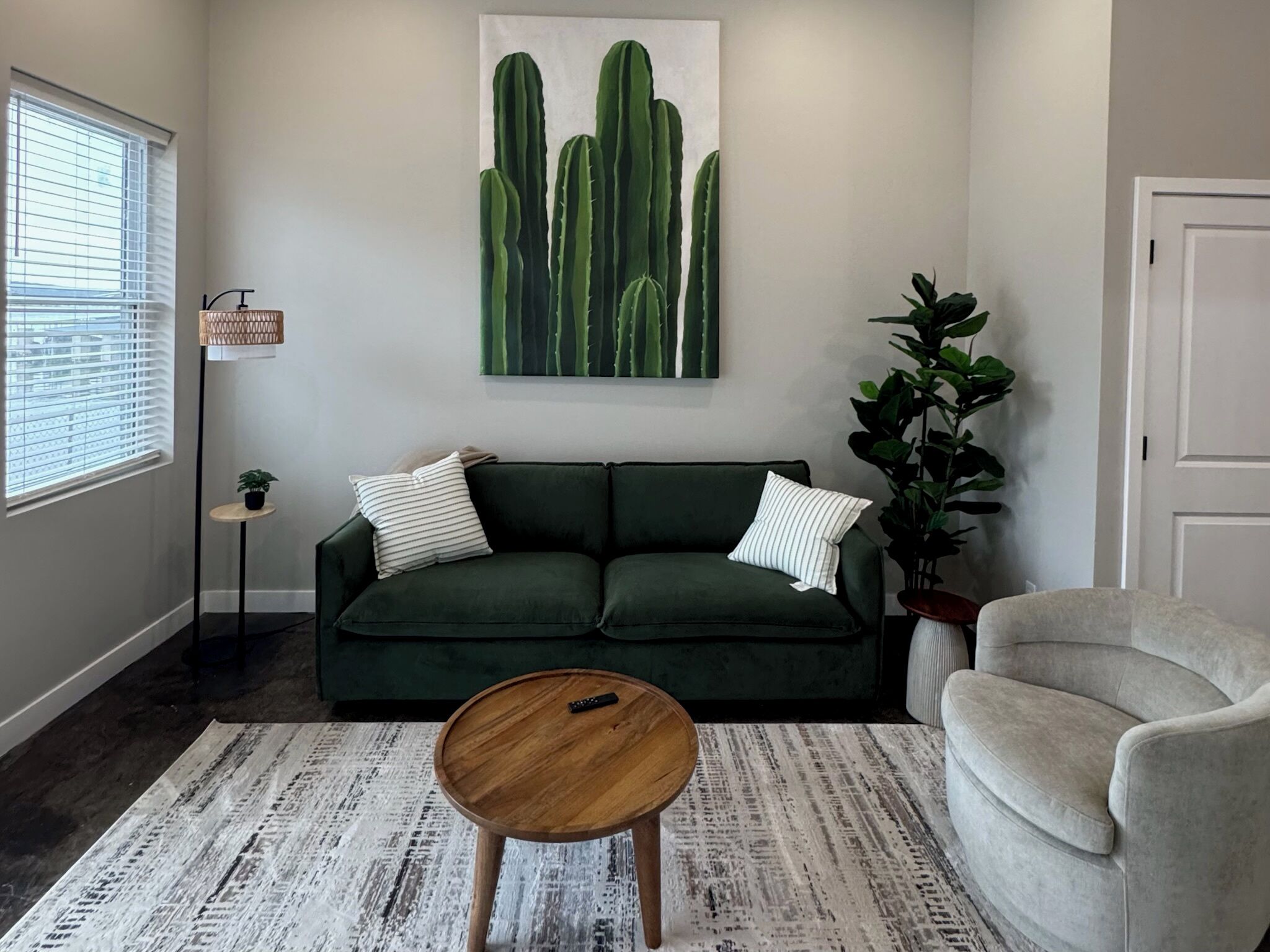 Smart TV, books, stereo, offices