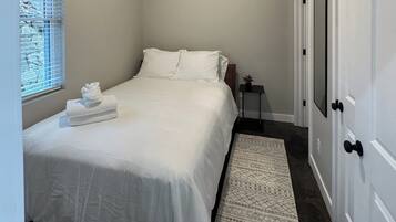 Desk, iron/ironing board, travel cot, free WiFi