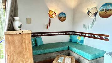 Superior Chalet, River View | Living area