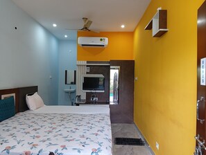 Phòng 4 Deluxe, sân hiên, quang cảnh núi | Truy cập Internet không dây miễn phí 