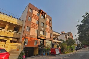 Front of property - evening/night - Hotel Janki International (Varanasi)