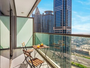Comfort Apartment, Balcony, City View | Balcony - Spectacular Burj View from Infinity Pool (Dubai)