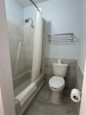 Combined shower/tub, free toiletries, hair dryer, towels - Roseville Inn (Roseville)