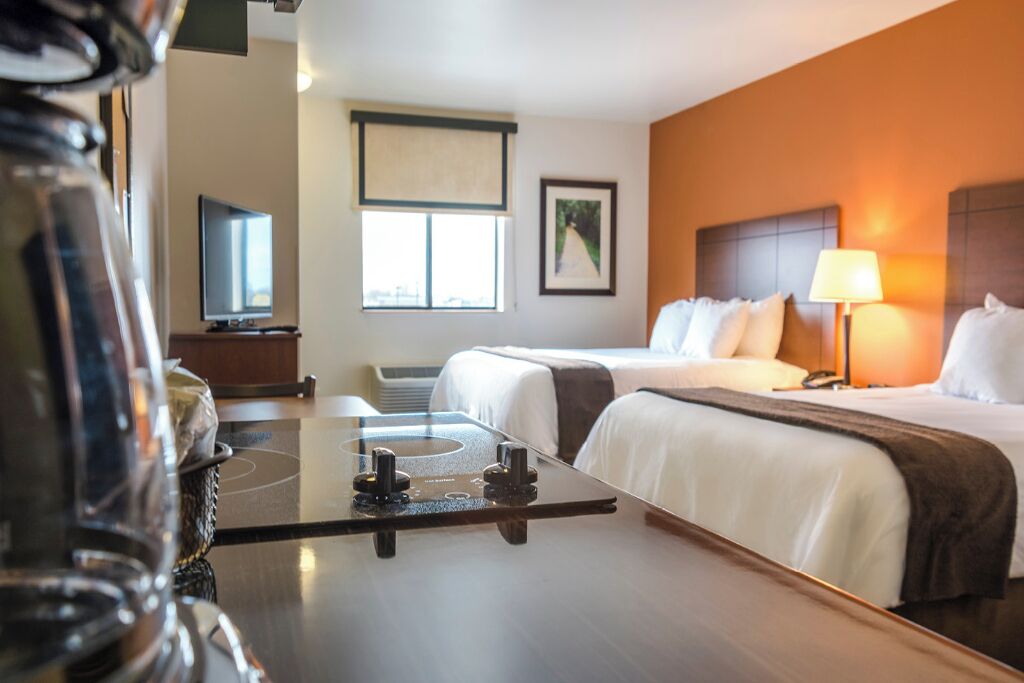 Wake up and brew coffee beside your cozy sleeping area.