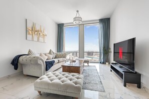 Comfort Apartment, Balcony, City View | Living area - Luxury Leisure Massive Pool Oasis (Dubai)