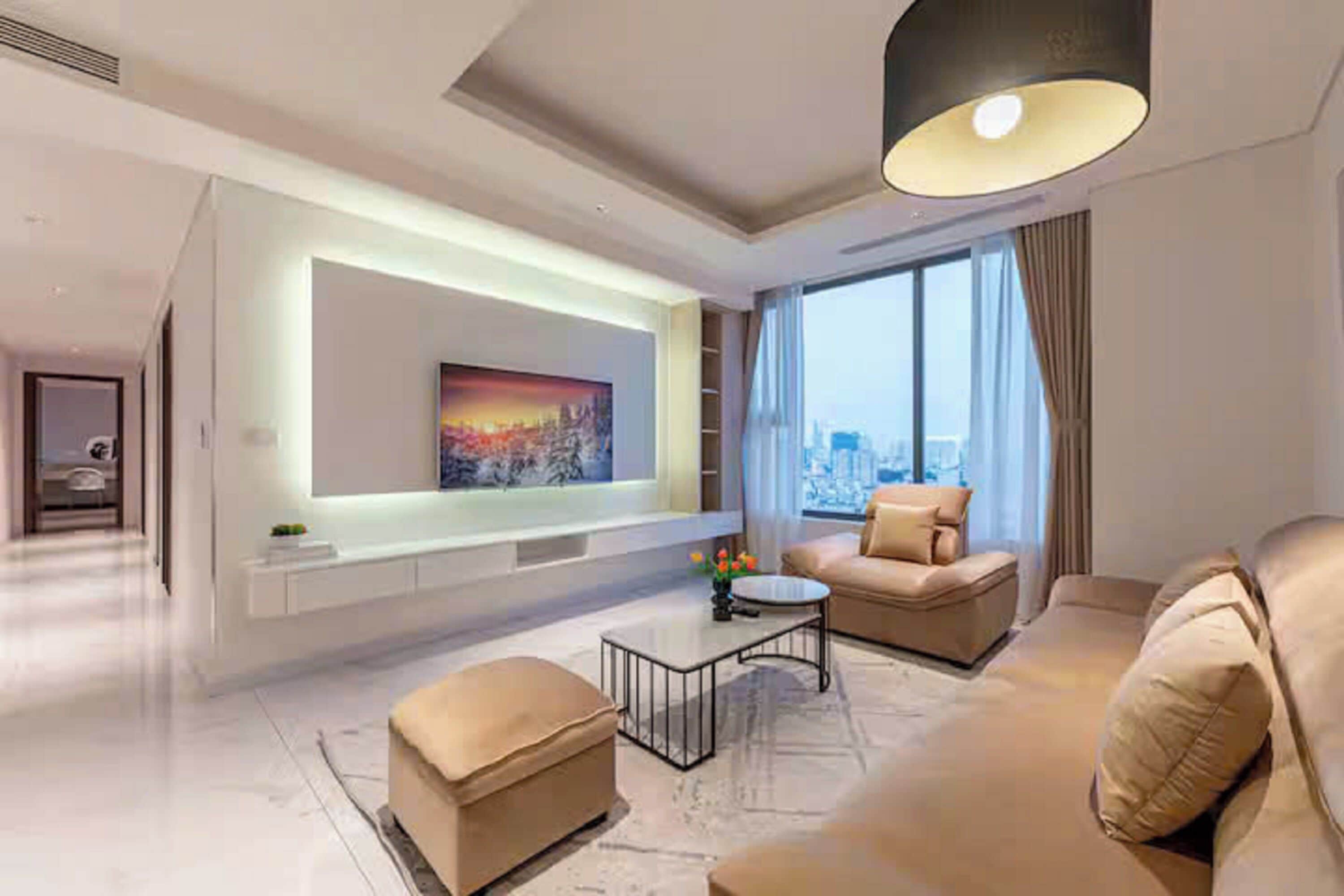 Family Suite, 3 Bedrooms, Club lounge access, City View | Egyptian cotton sheets, premium bedding, down duvets, memory-foam beds