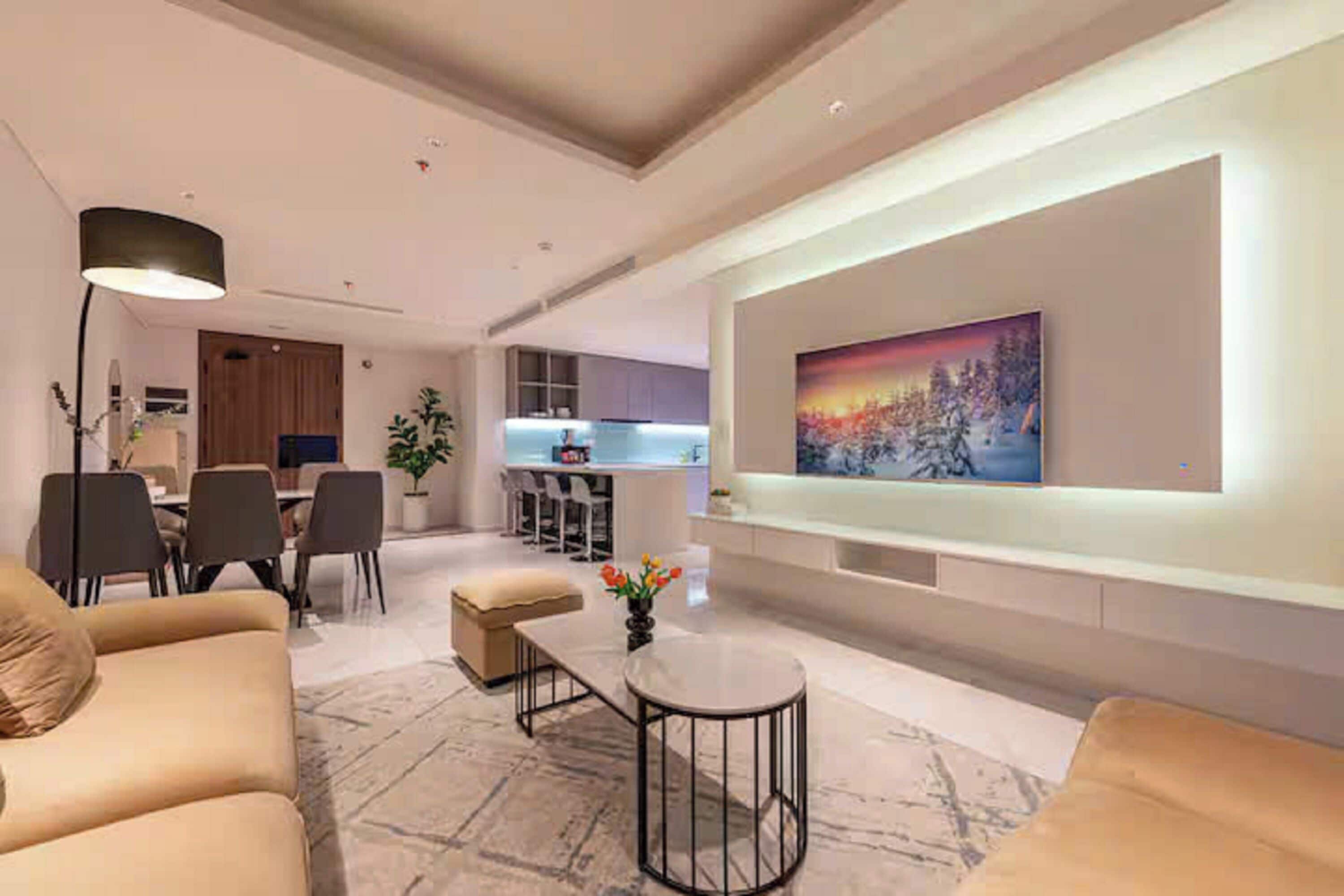 Family Suite, 3 Bedrooms, Club lounge access, City View | Egyptian cotton sheets, premium bedding, down duvets, memory-foam beds