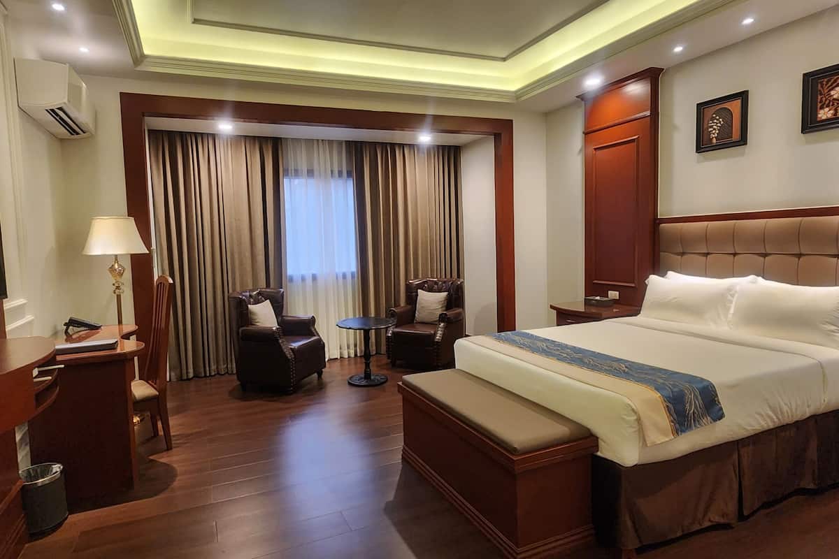 Chambre Deluxe, vue sur la ville | SystĂšme dâinsonorisation, accĂšs au Wi-Fi (inclus)