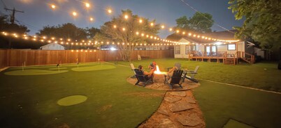 Direct Backdoor Access to AT&T Stadium Retreat with 9-Putting Green and Fire Pit