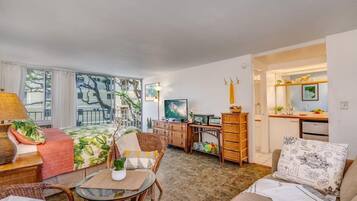 Apartamento (1 Bedroom) | 1 quarto, ferros/tábuas de passar roupa, roupa de cama