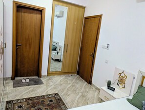 Desk, iron/ironing board, free WiFi, bed sheets