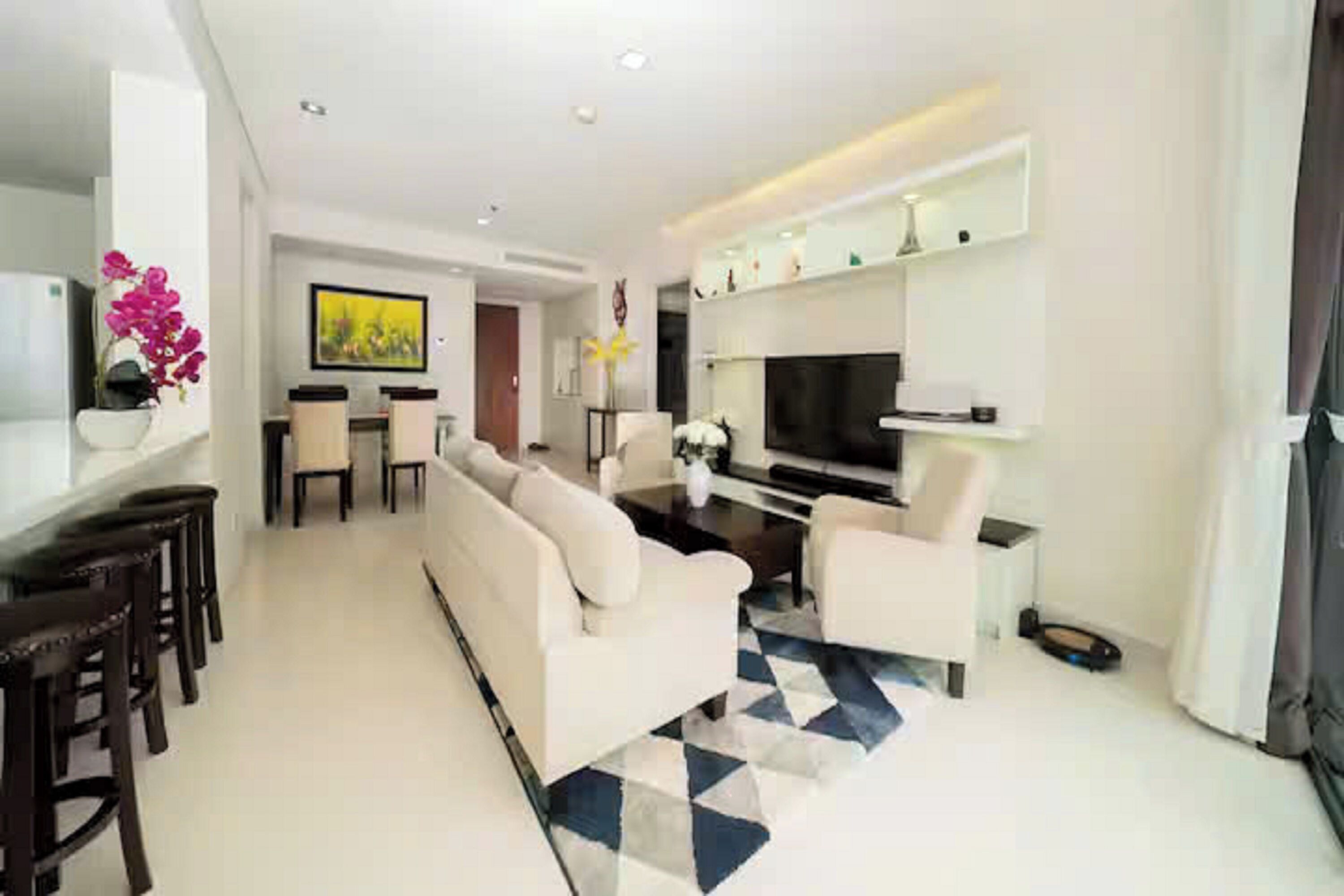 Familien-Suite, 3 Schlafzimmer, Zutritt zur Club Lounge, Stadtblick | Bettwäsche aus ägyptischer Baumwolle, hochwertige Bettwaren