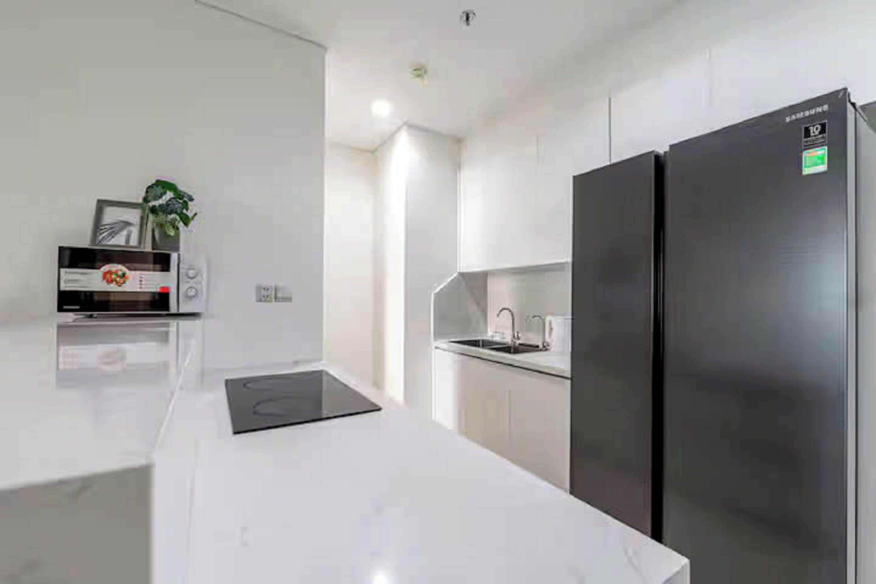 Phòng Suite Presidential, 2 phòng ngủ, quyền sử dụng Club Lounge, quang cảnh thành phố | Bếp riêng | Tủ lạnh, lò vi sóng, lò nướng, bếp nấu 