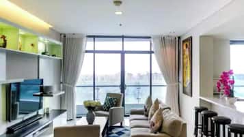 Phòng Suite dành cho gia đình, 3 phòng ngủ, quyền sử dụng Club Lounge, quang cảnh thành phố | Quang cảnh từ phòng