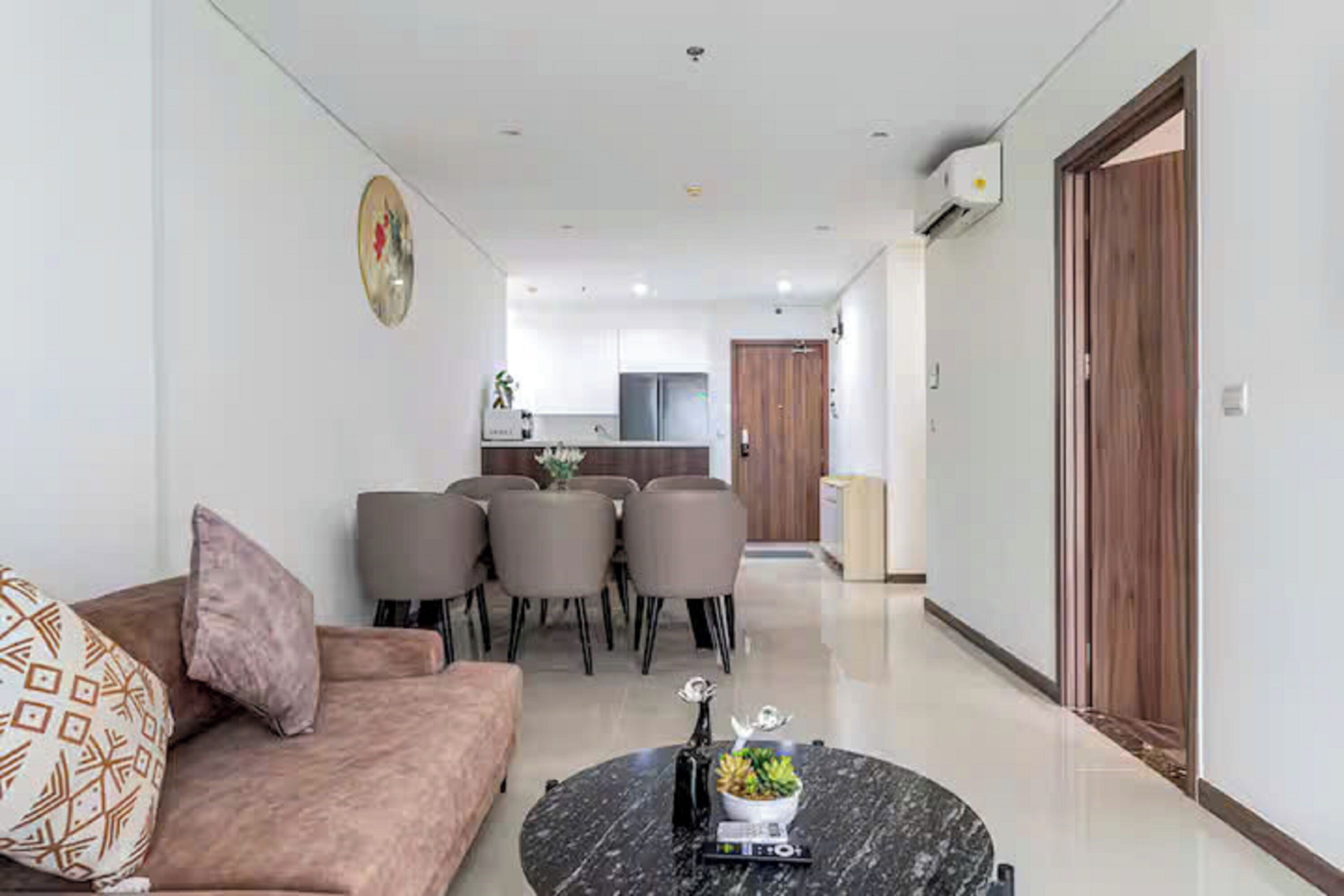 Phòng Suite Presidential, 2 phòng ngủ, quyền sử dụng Club Lounge, quang cảnh thành phố | Bộ trải giường bằng vải cotton Ai Cập, bộ đồ giường cao cấp 